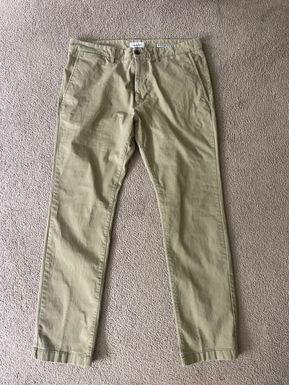 Men's Khaki Chino Pants - Classic Straight Fit
